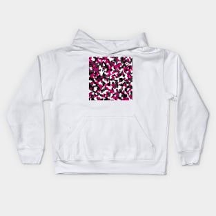 White Pink Camouflage Kids Hoodie